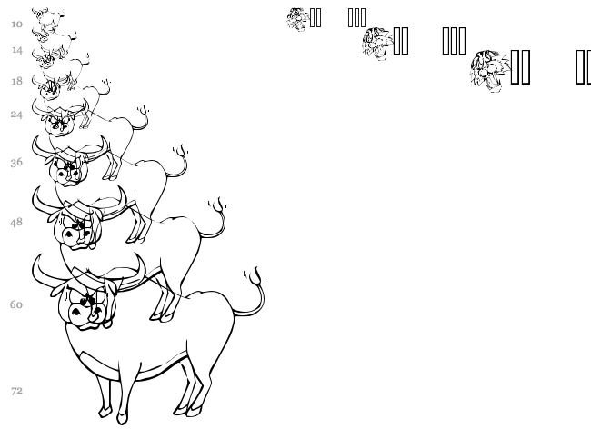LM Animal Toons font waterfall